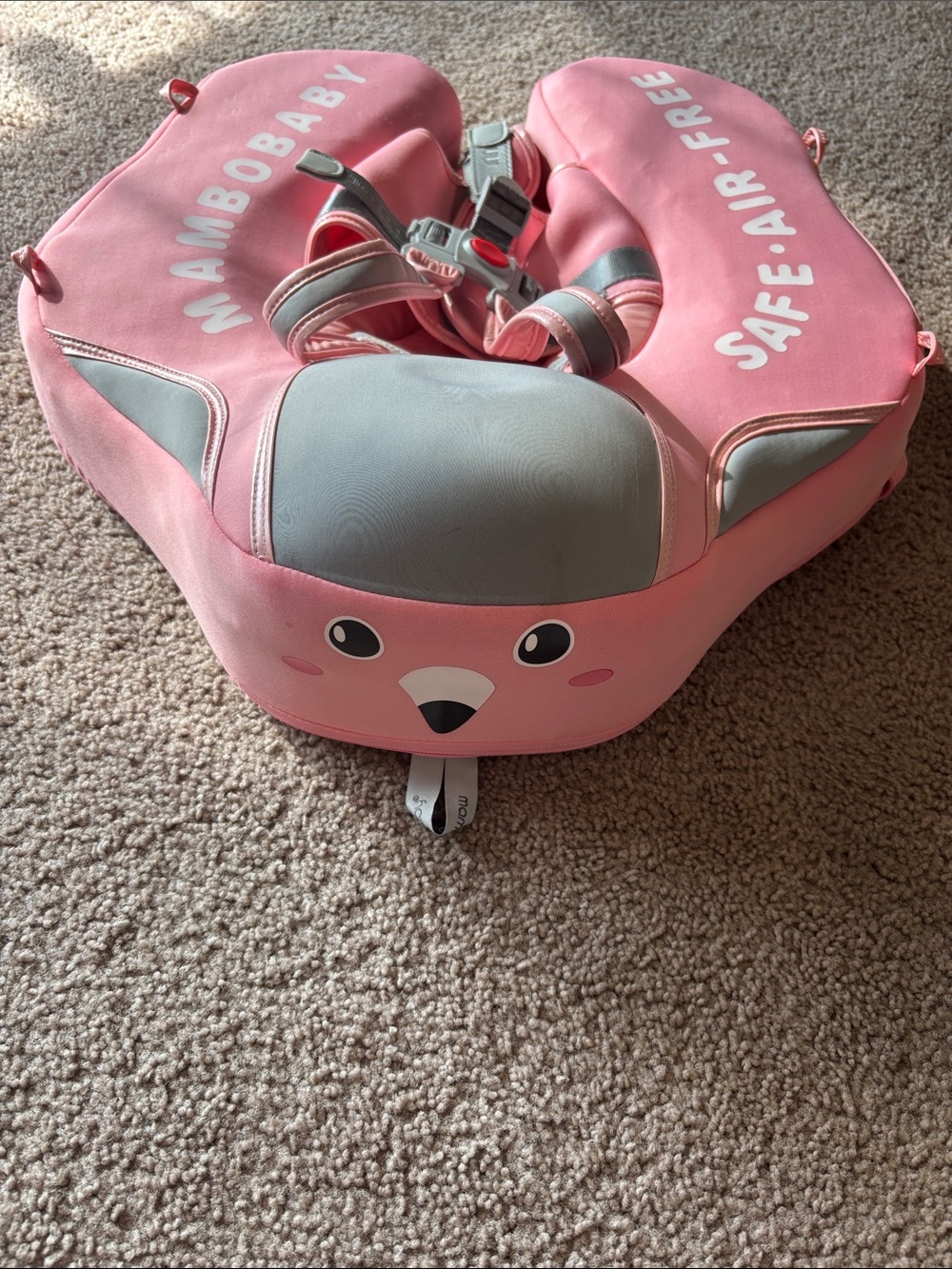 MAMBOBABY Pink Infant Swim Float with Safety Harness